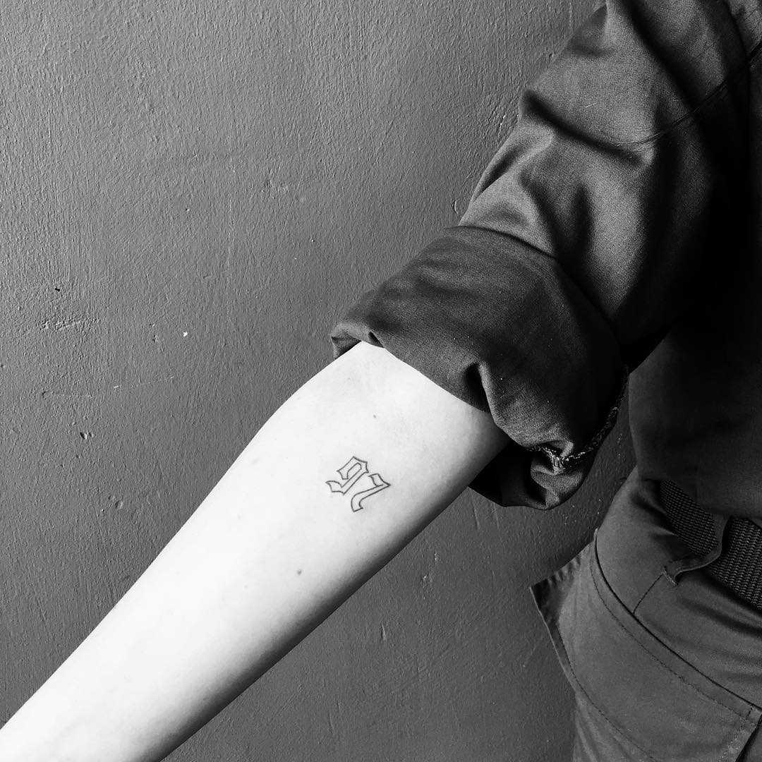 Number 97 tattoo by Sara Kori