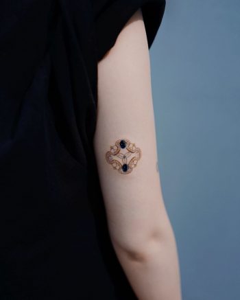 Pendant with dark stones by @tattoo a piece