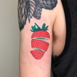 Sliced strawberry by Dane Nicklas