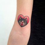 St. Valentine cat by @silly_girl_tatts