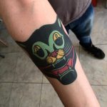 Traditional cat head ️by tattooist Alejo GMZ