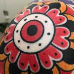 Traditional flower eye by tattooist Alejo GMZ