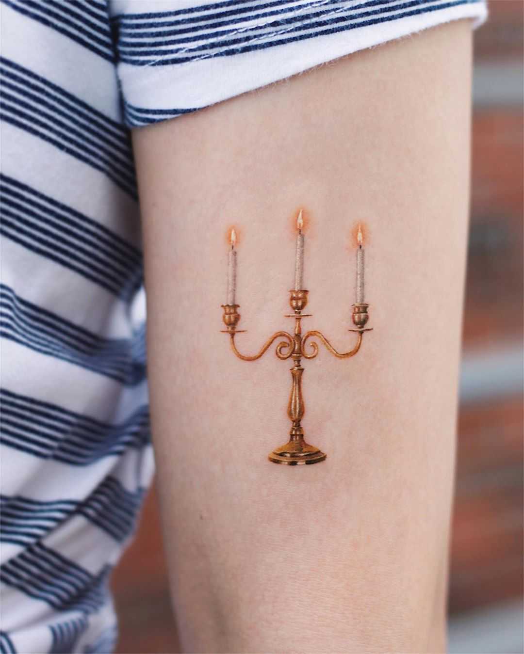 Vintage candlestick by tattooist Saegeem