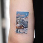 Winter scene by tattooist Saegeem