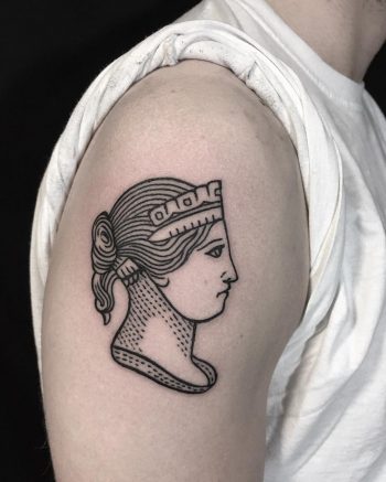 A very rare Indian stamp Half Anna tattoo by @ryanjessiman