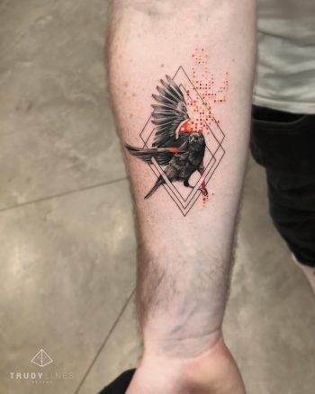 Blackbird by @trudy_lines_tattoo