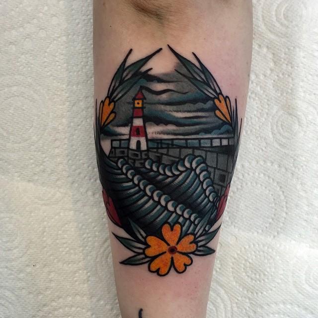 Bleak harbour tattoo by @lukejinks