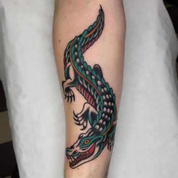 Classy crocodile by @lukejinks