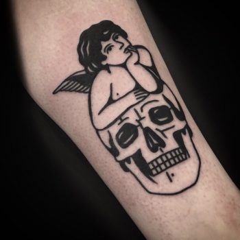 Cupid and skull by @hanaroshinko
