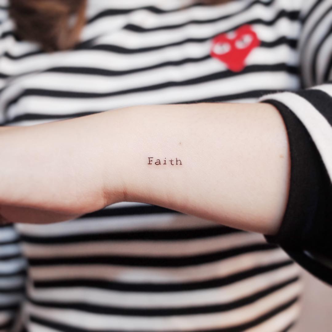 Faith tattoo by @wittybutton_tattoo 