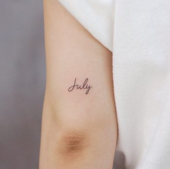 July tattoo by @wittybutton_tattoo