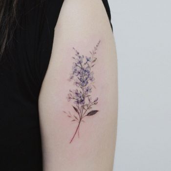 Lilac flower by @tattooist_flower