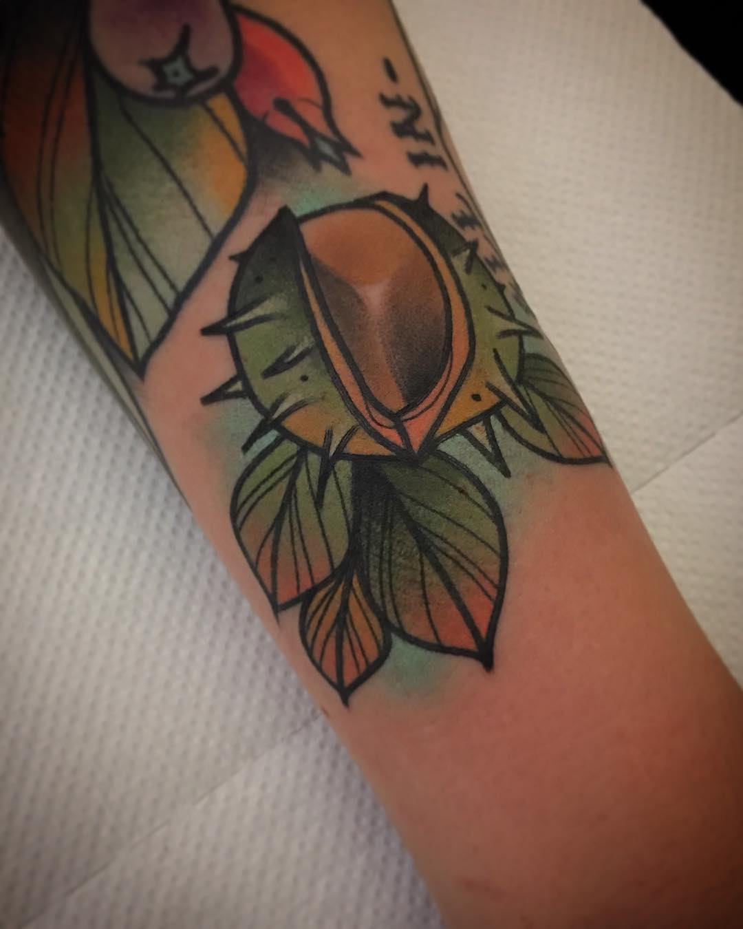 Little conker tattoo by @pau1terry_