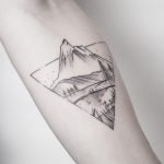 Mountain in a triangle by @mariafernandeztattoo