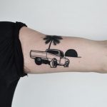 Pickup truck tattoo by @tototatuer