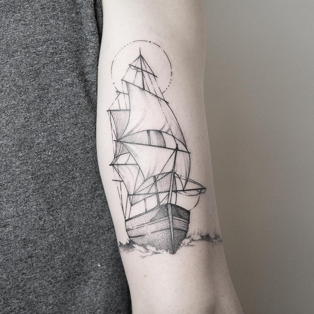 Ship by @mariafernandeztattoo