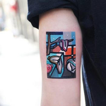 The Persistence of Memory tattoo by @polyc_sj