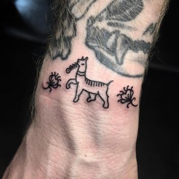 Tiny Egyptian llama and flowers by @ryanjessiman