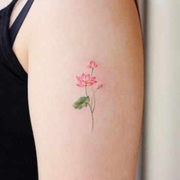 Tiny Lotus flower by @vane.tattoo_