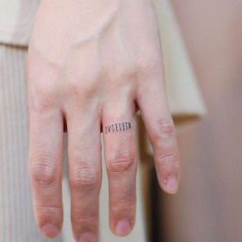 Tiny Roman numerals by @wittybutton_tattoo