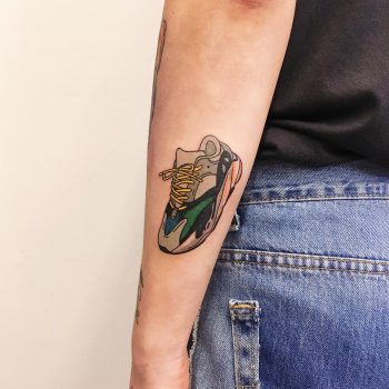 Adidas Yeezy 700 tattoo by @takemymuse