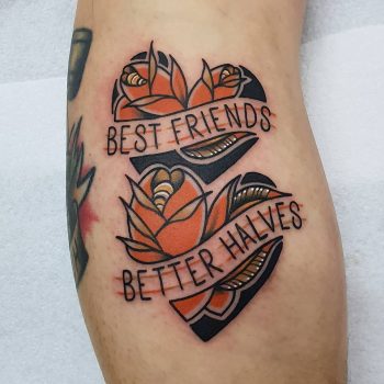 Best friends Better halves tattoo by @rabtattoo