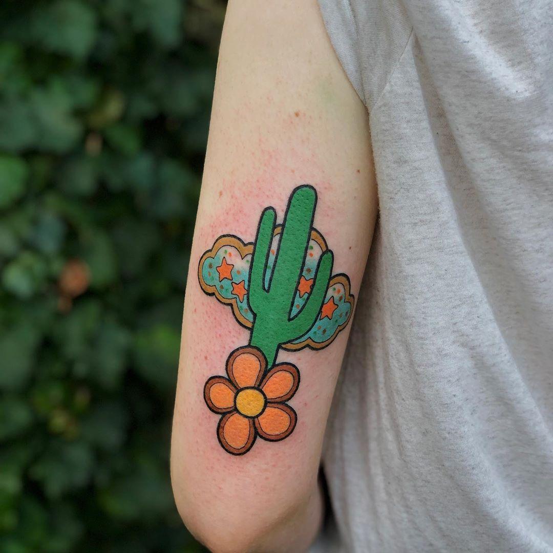 Cactus by @lindseebeetattoo