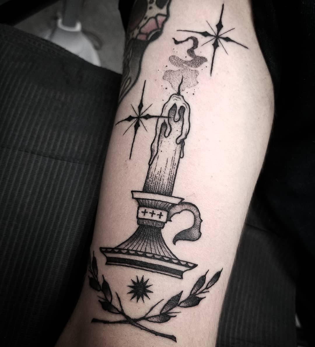 Candle by @thomasetattoos