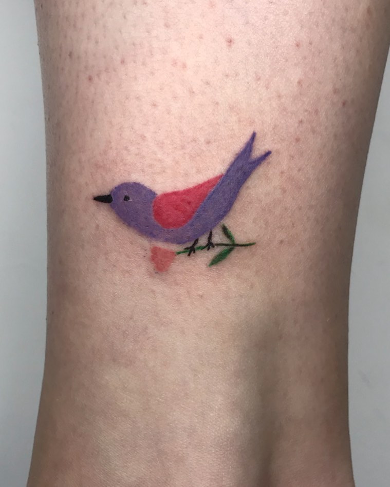 Cute purple bird by @alexey_feism