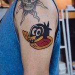 Double face duck tattoo by @woo_loves_you
