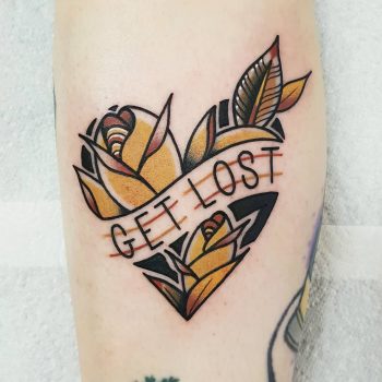 Get lost tattoo by @rabtattoo