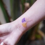Ginkgo leafs on wrist by @firstjing