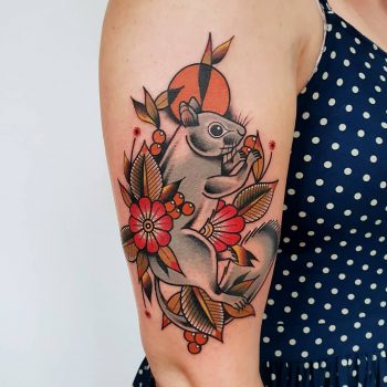 Grey squirrel tattoo by @rabtattoo