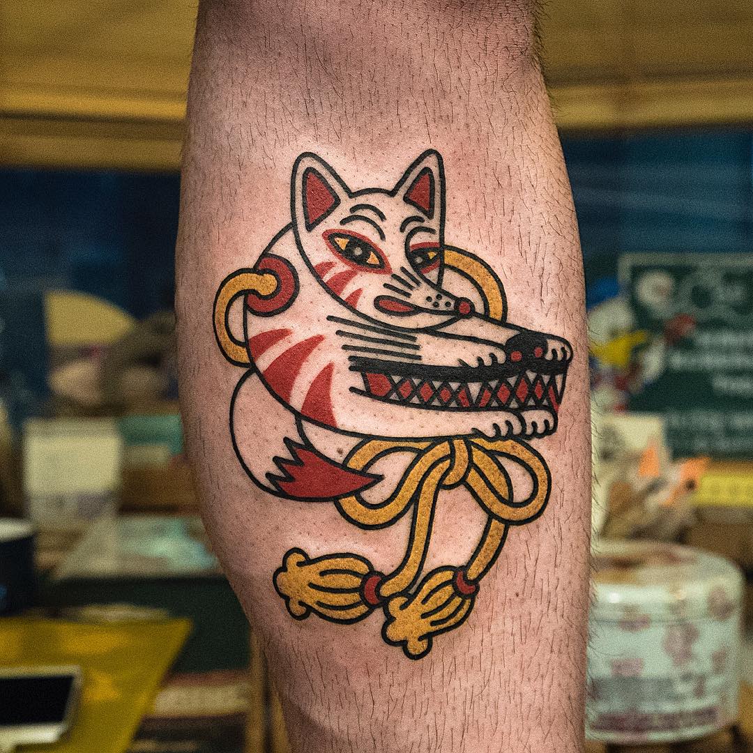 Traditional Kitsune Tattoo