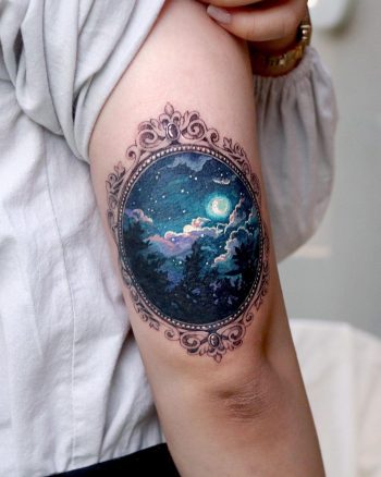 Light passing through the forest cover-up by @tattooist_sigak
