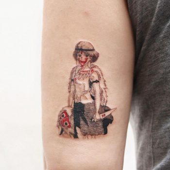 Mononoke Hime tattoo by @tattooist_sigak 