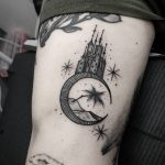 Moon tower by @thomasetattoos