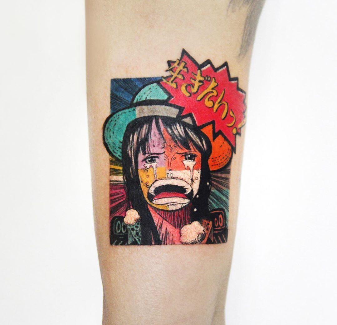 Nico Robin I Want To Live tattoo by @polyc_sj