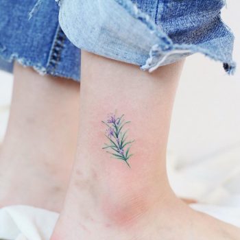 Rosemary flower by @vane.tattoo_