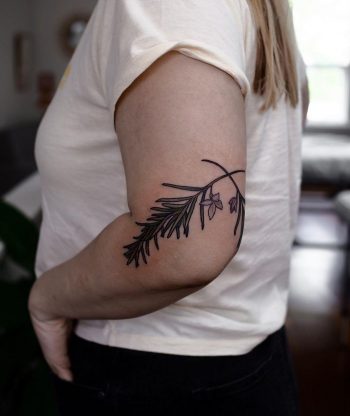 Rosemary sprigs tattoo by @sophiabaughan