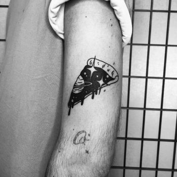 Space pizza by @alexbergertattoo