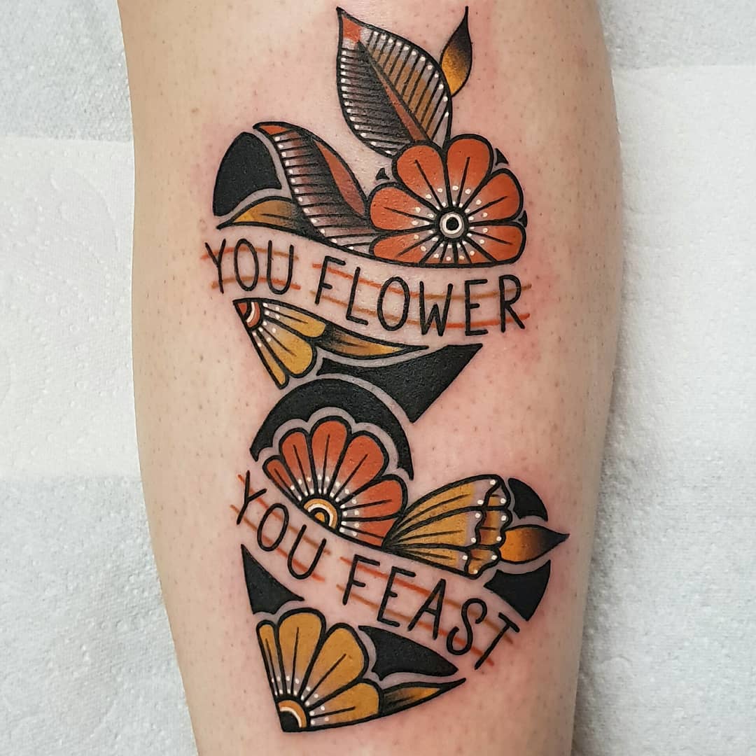 You flower you feast by @rabtattoo