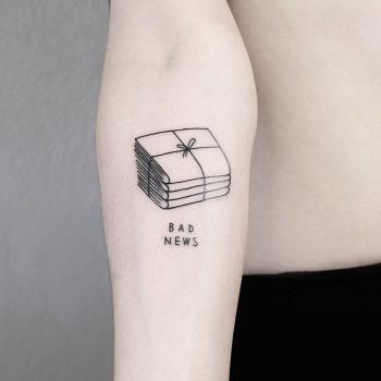 Bad news tattoo by @mateutsa