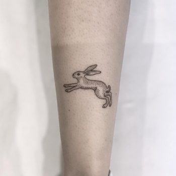 Cute hare by @isaarttattoo