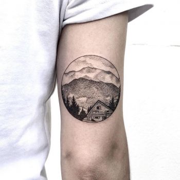 Lovely landscape by @isaarttattoo