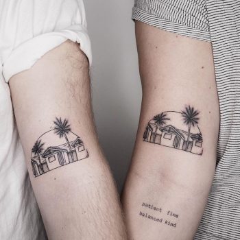 Matching favorite place tattoos by @sollefe