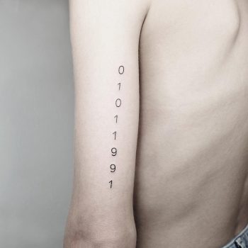 01011991 tattoo by @mateutsa