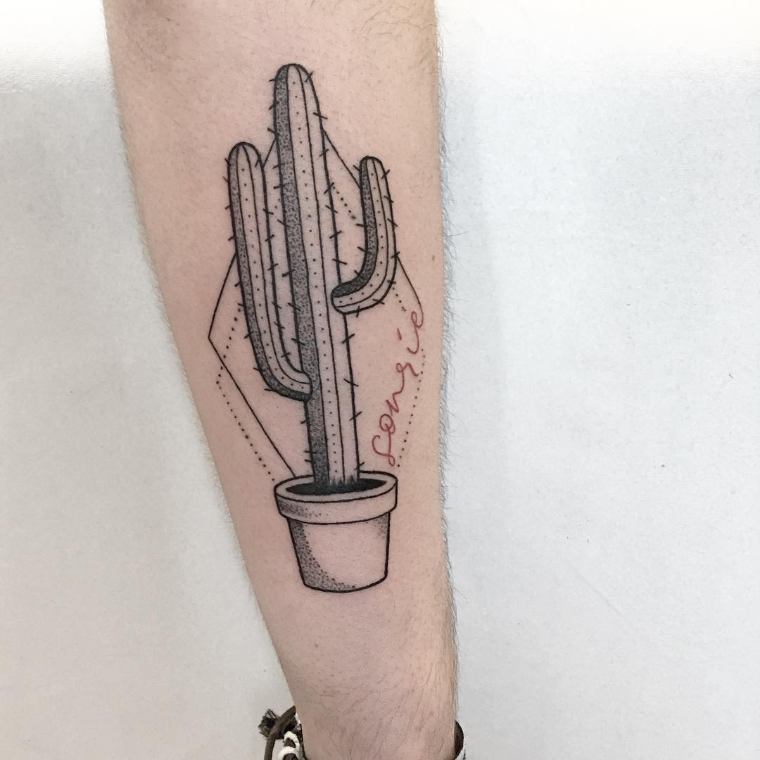 Cactus by @isaarttattoo