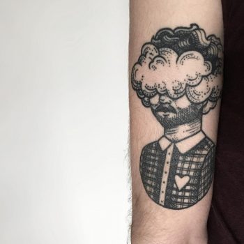 Cloud head by @isaarttattoo