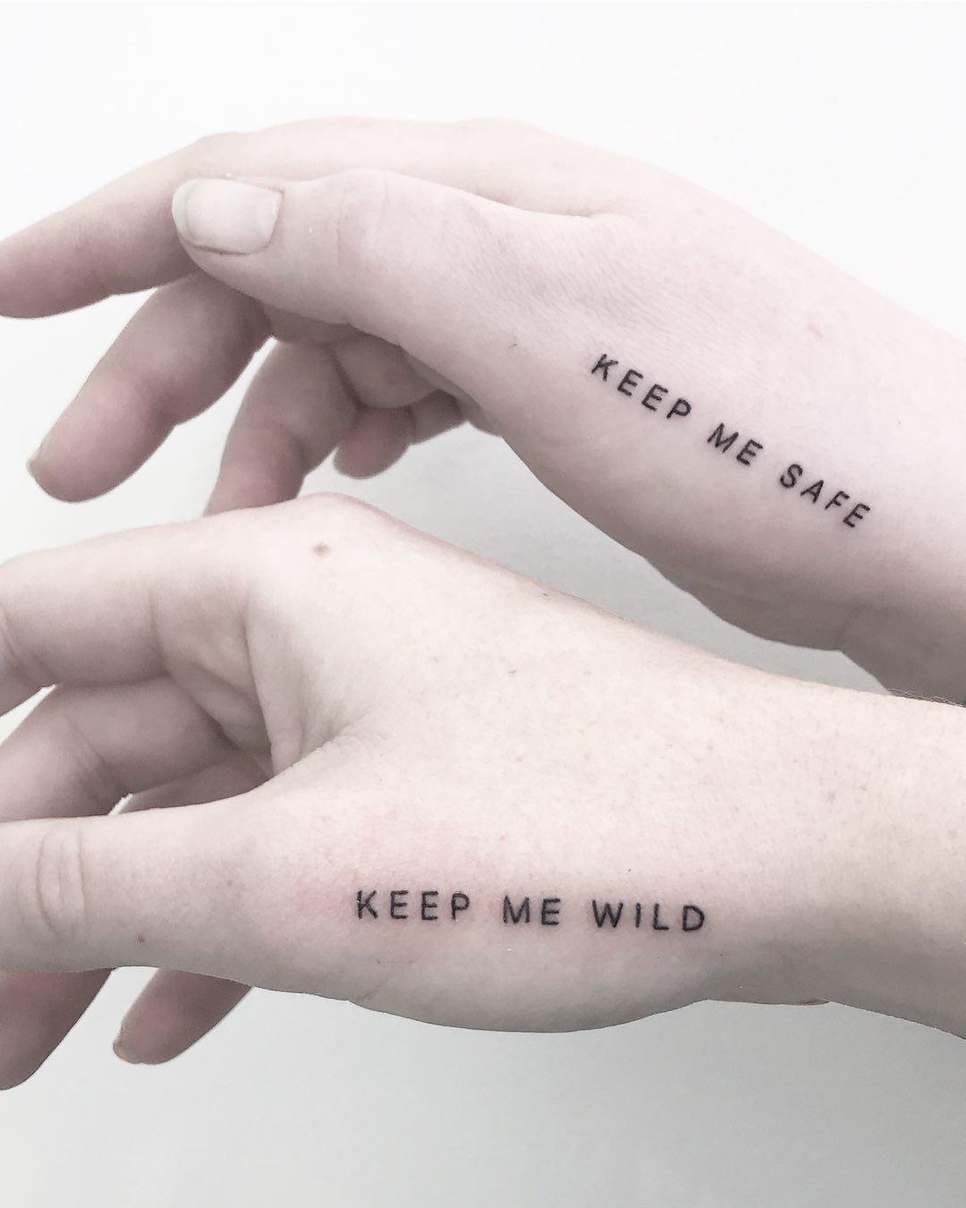 Keep me safe keep me wild tattoo by @joannamroman